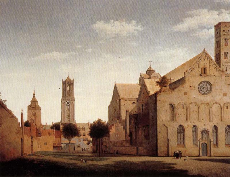 Pieter Jansz Saenredam St Mary's Square and St Mary's Church at Utrecht oil painting picture